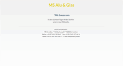Desktop Screenshot of msalu-glas.de